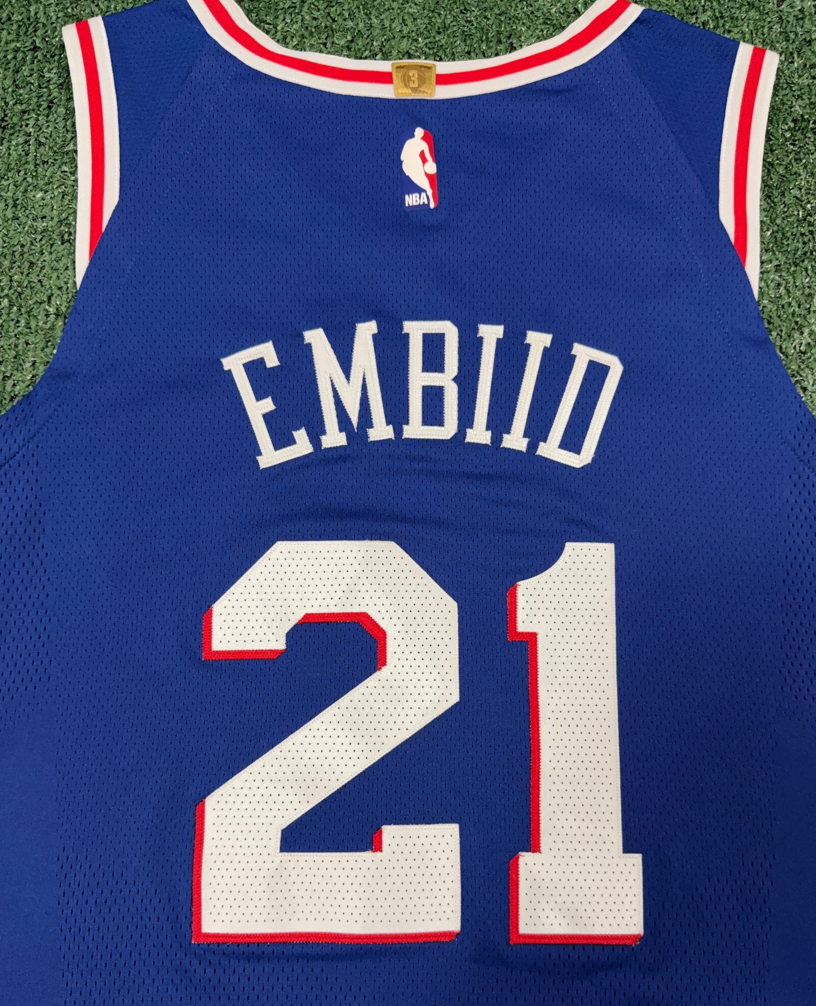 Joel Embid Philadelphia 76ers Jersey #21 Nike AeroSwift Authentic Blue Size 48 (L) NBA