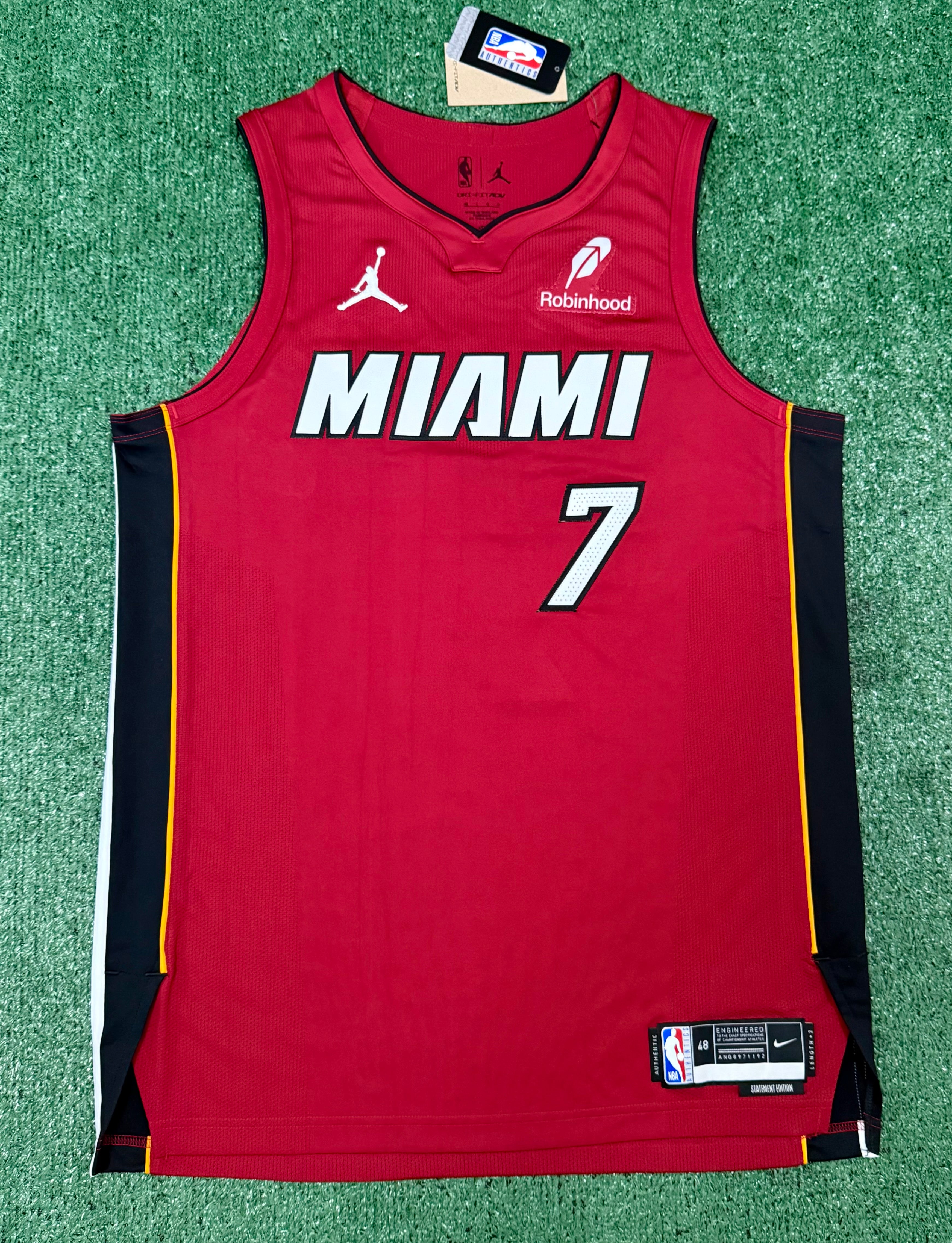 Giannis Antetokounmpo Miami Heat Jersey #7 Nike ADV Authentic Red Size 48 (Large) NBA