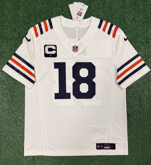 Caleb Williams Chicago Bears Jersey #18 Nike Vapor FUSE Stitched Limited White Size (Medium) NFL
