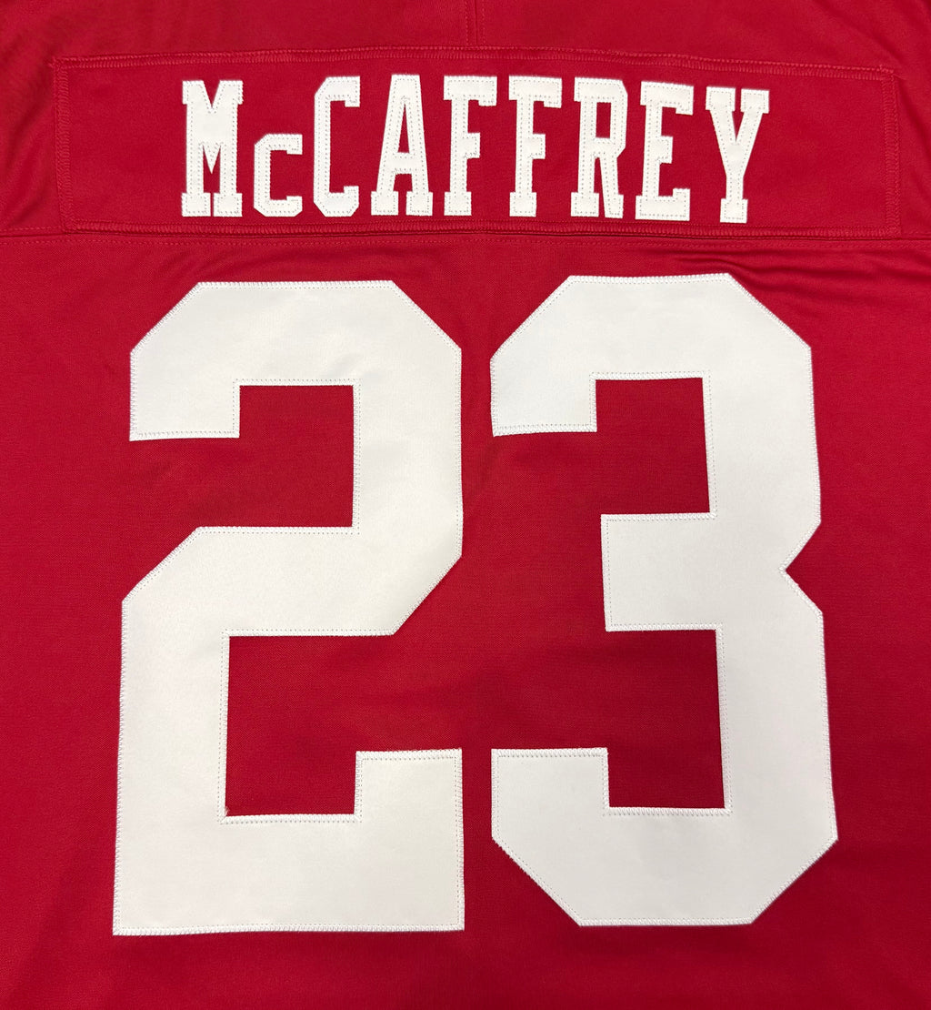 Christian McCaffrey San Francisco 49ers Jersey #23 Nike Vapor Fuse Limited Stitched Red Size (XL) NFL