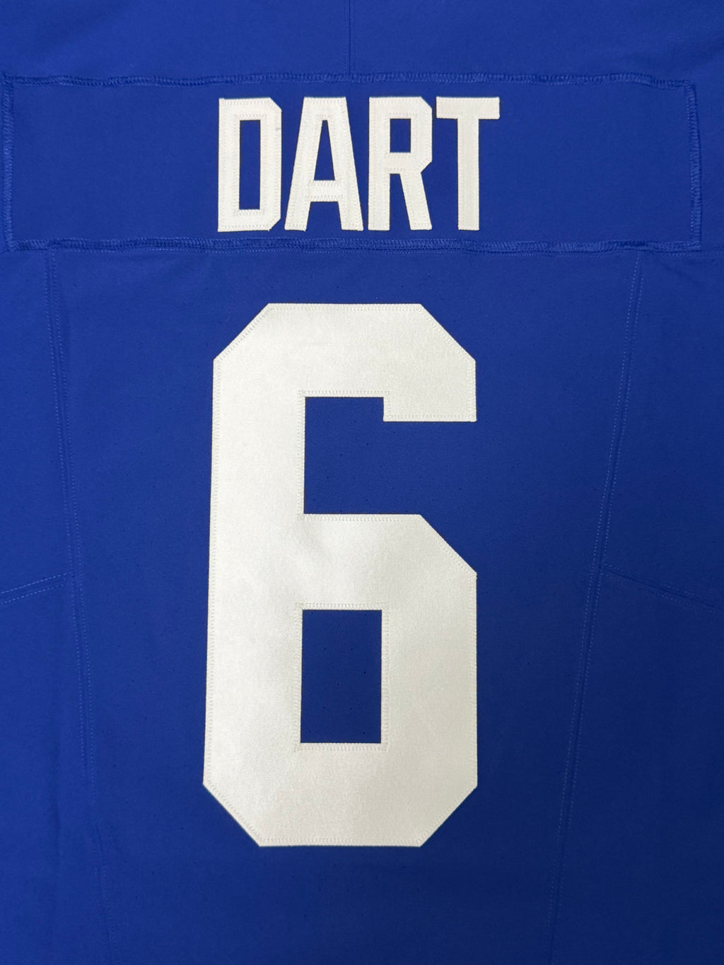 Jaxson Dart New York Giants Jersey #6 Nike Vapor FUSE Elite Blue Size 48 (XL) NFL