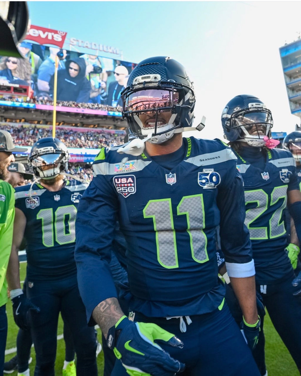 Jaxon Smith-Njigba Seattle Seahawks Jersey #11 Nike Vapor FUSE Elite Navy Size 48 (XL) NFL