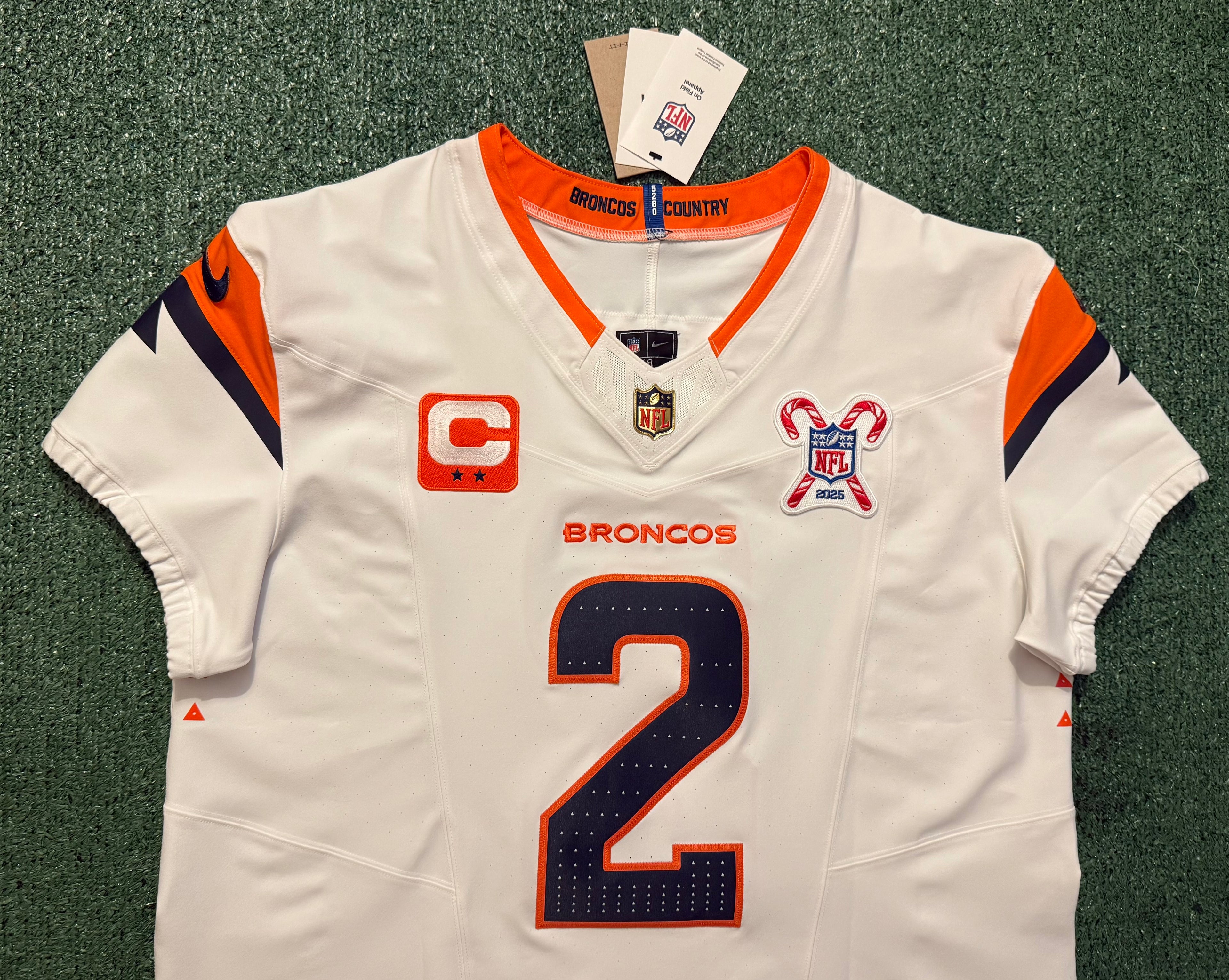 Pat Surtain II Denver Broncos Jersey #2 Nike Vapor Fuse Elite White Size 48 (XL) NFL