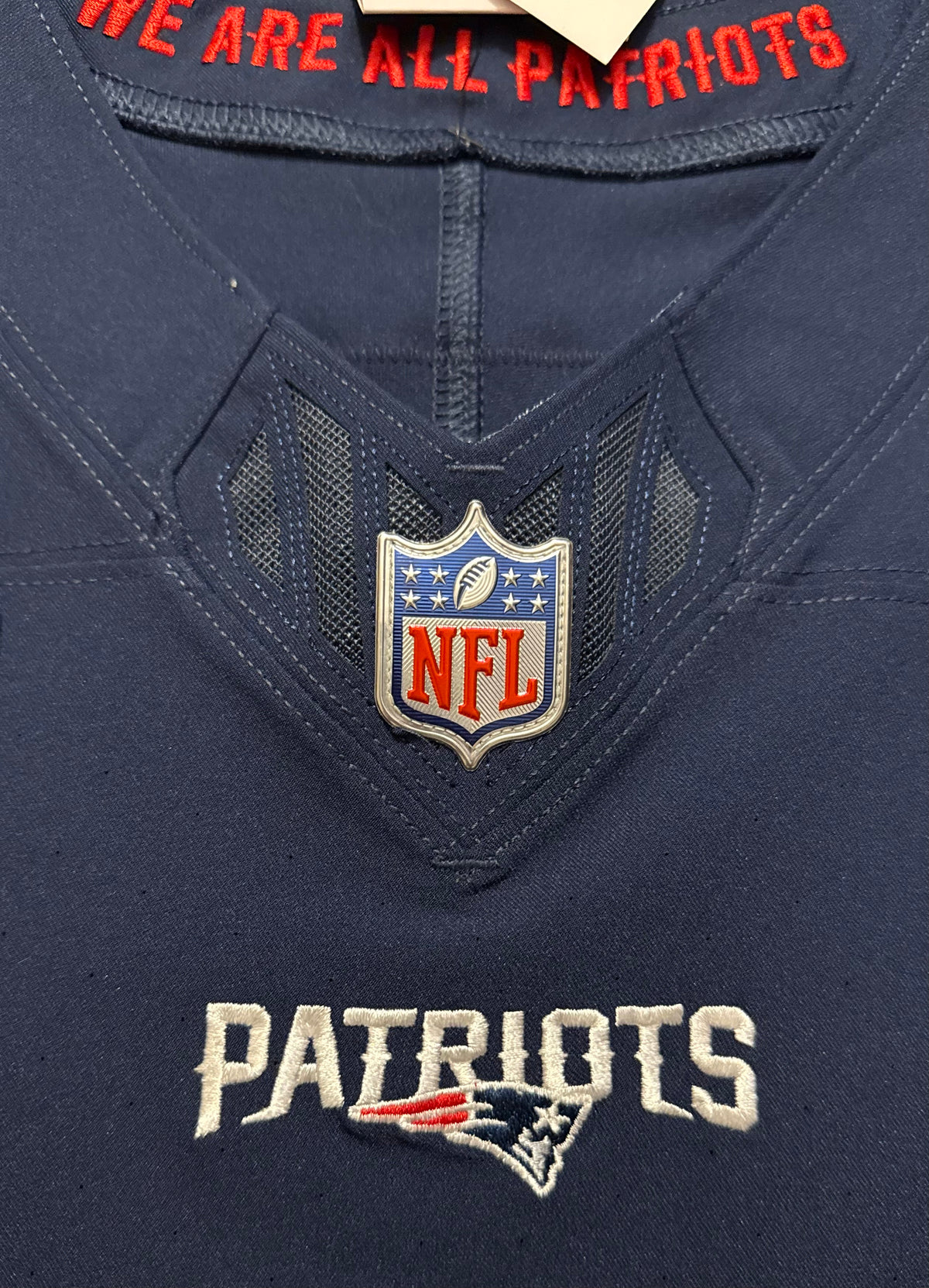 Drake Maye New England Patriots Jersey #10 Nike Vapor Fuse Elite Blue Size 44 (Large) NFL