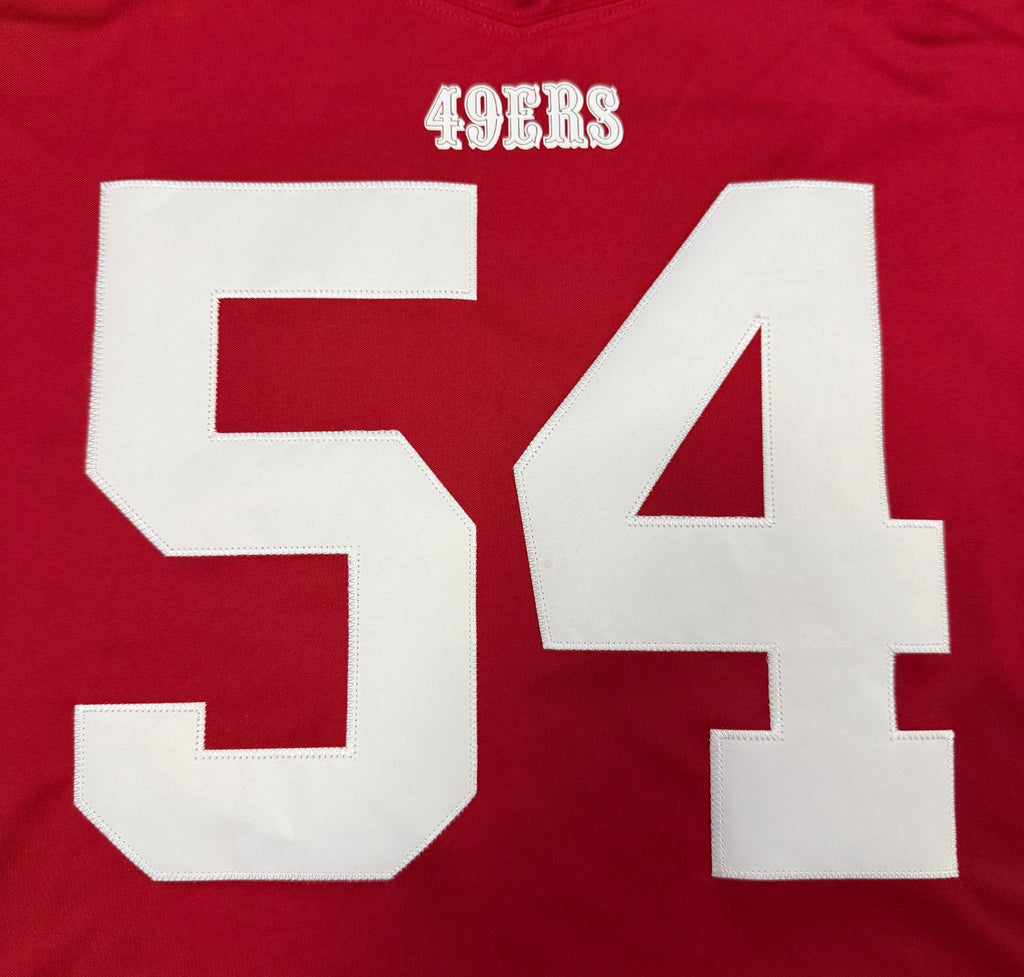Fred Warner San Francisco 49ers Jersey #54 Nike Vapor Fuse Limited Stitched Red Size (Large) NFL