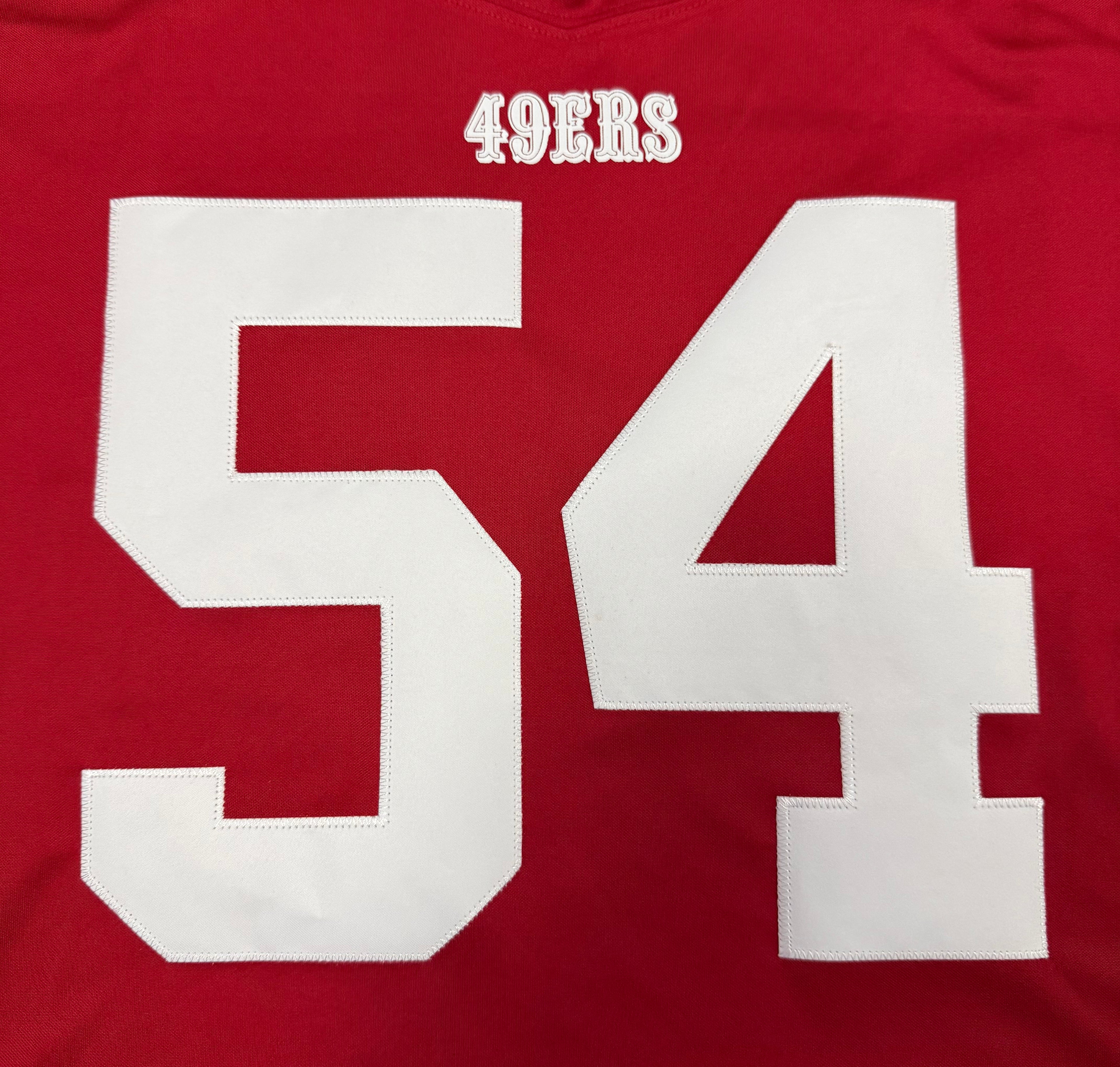 Fred Warner San Francisco 49ers Jersey #54 Nike Vapor Fuse Limited Stitched Red Size (Large) NFL