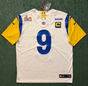 Matthew Stafford Los Angeles Rams Jersey #9 Nike Vapor Limited White (Large) NFL