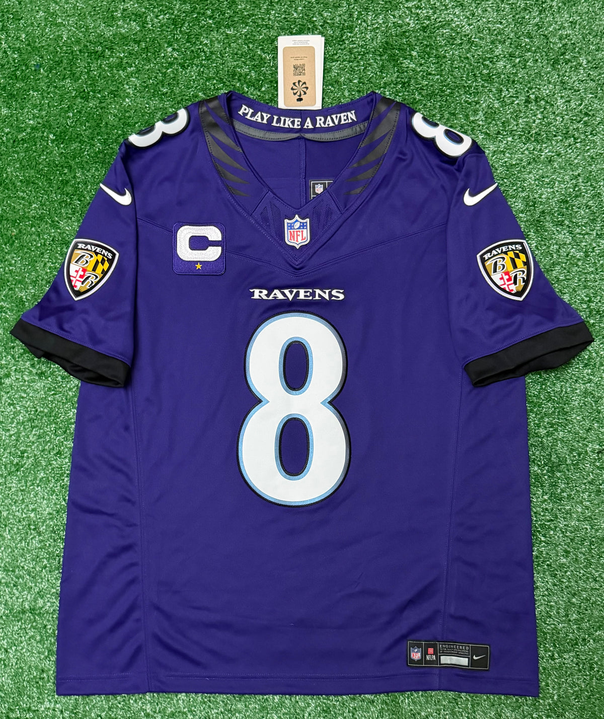 Lamar Jackson Baltimore Ravens Jersey #8 Nike Vapor FUSE Limited Purple Size (Large) NFL