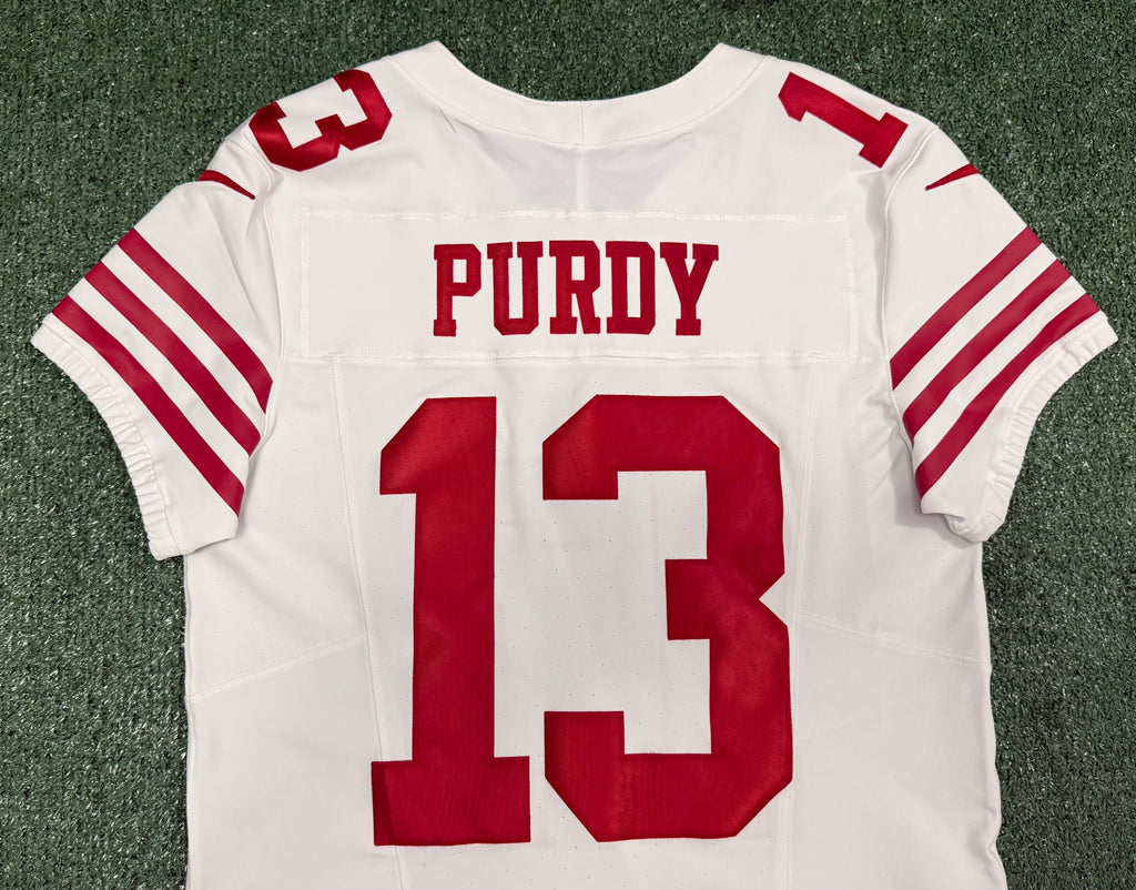 Brock Purdy San Francisco 49ers Jersey #13 Nike Vapor FUSE Elite White Size 40 (Medium) NFL