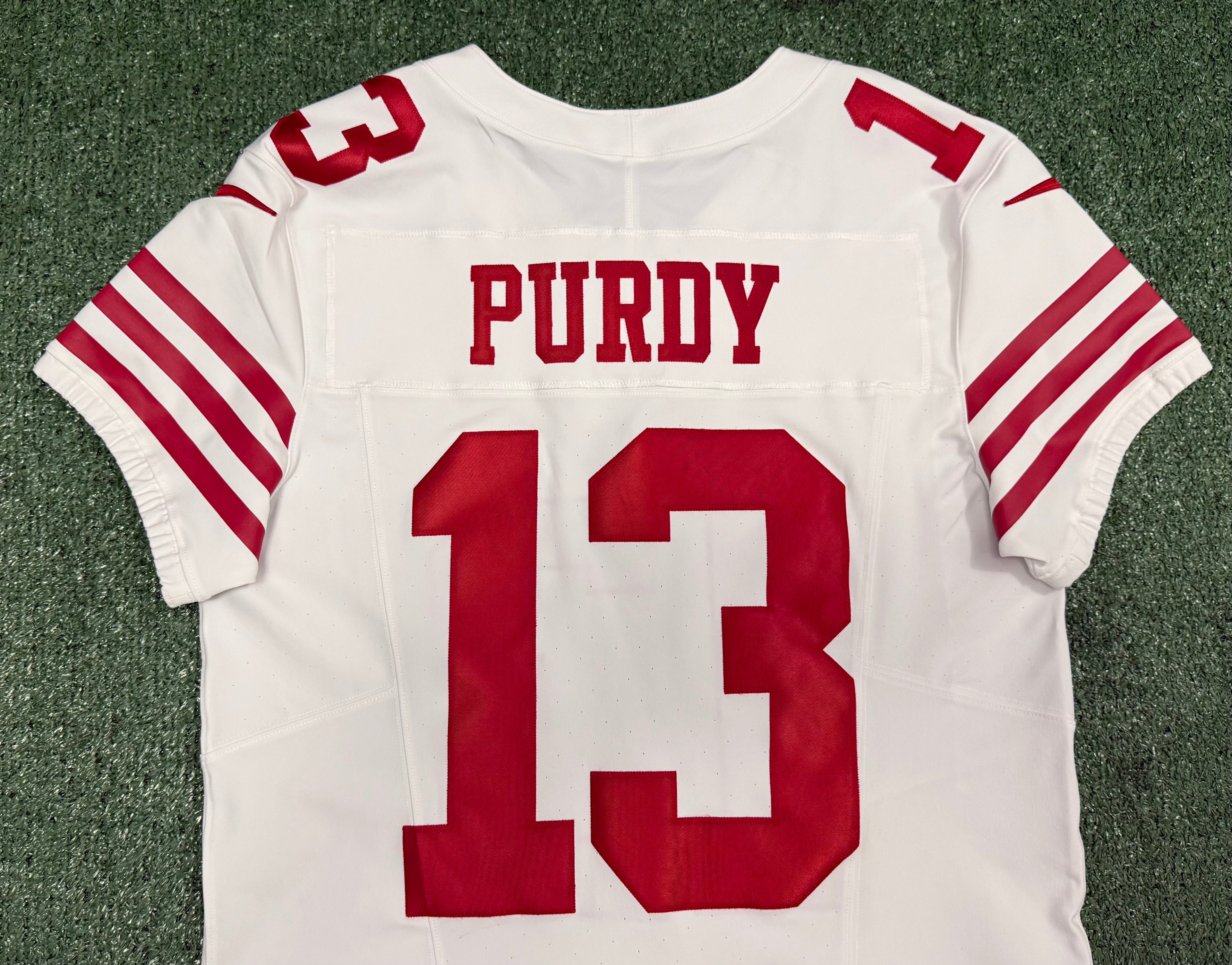 Brock Purdy San Francisco 49ers Jersey #13 Nike Vapor FUSE Elite White Size 40 (Medium) NFL