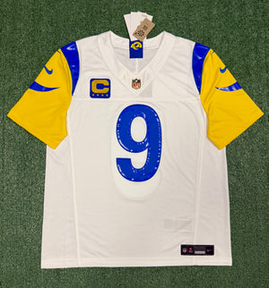 Matthew Stafford Los Angeles Rams Jersey #9 Nike Vapor Fuse Limited Stitched White Size (Large) NFL