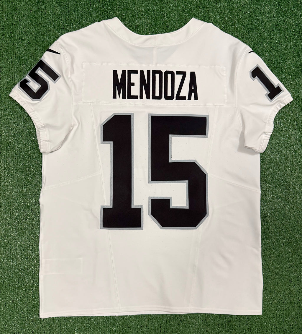 Fernando Mendoza Las Vegas Raiders Jersey #15 Nike Vapor Fuse Elite White Size 44 (L) NFL