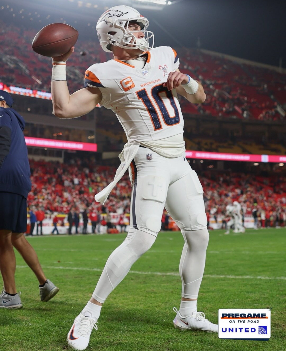 Bo Nix Denver Broncos Jersey #10 Nike Vapor Fuse Elite White Size 44 (L) NFL