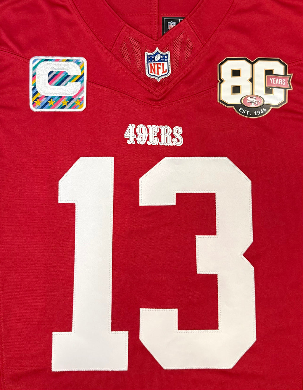 Brock Purdy San Francisco 49ers Jersey #13 Nike Vapor Fuse Limited Stitched Red Size (Medium) NFL