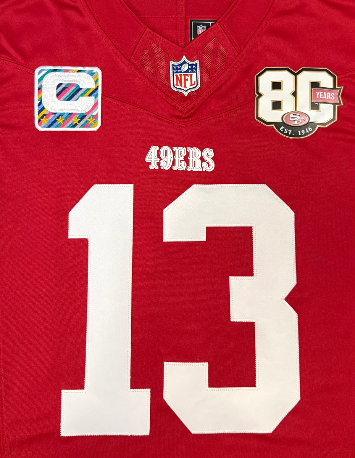 Brock Purdy San Francisco 49ers Jersey #13 Nike Vapor Fuse Limited Stitched Red Size (Medium) NFL