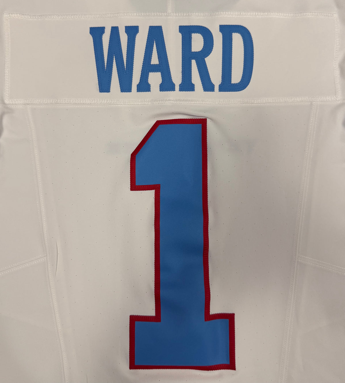 Cam Ward Tennessee Titans Jersey #1 Nike Vapor Fuse Elite White Size 40 (M) NFL
