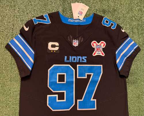 Aidan Hutchinson Detroit Lions Jersey #97 Nike Vapor FUSE Elite black size 44 (Large) NFL