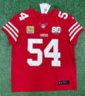 Fred Warner San Francisco 49ers Jersey #54 Nike Vapor FUSE Elite Red Size 44 (Large) NFL