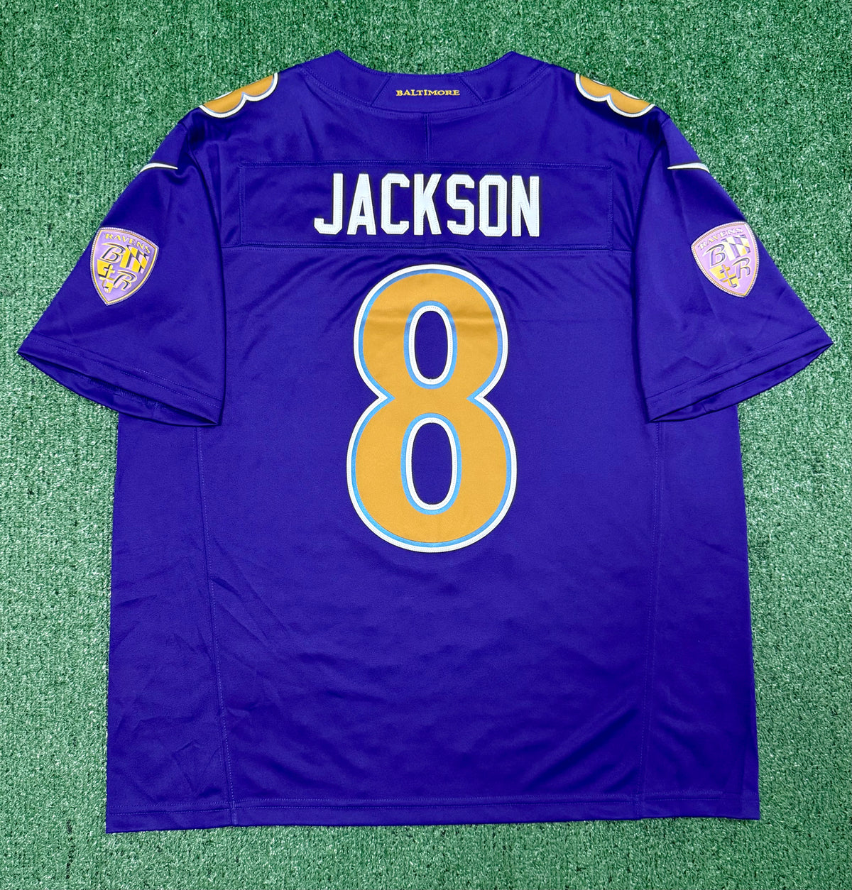 Lamar Jackson Baltimore Ravens Jersey #8 Nike Vapor FUSE Limited Purple Size (XL) NFL