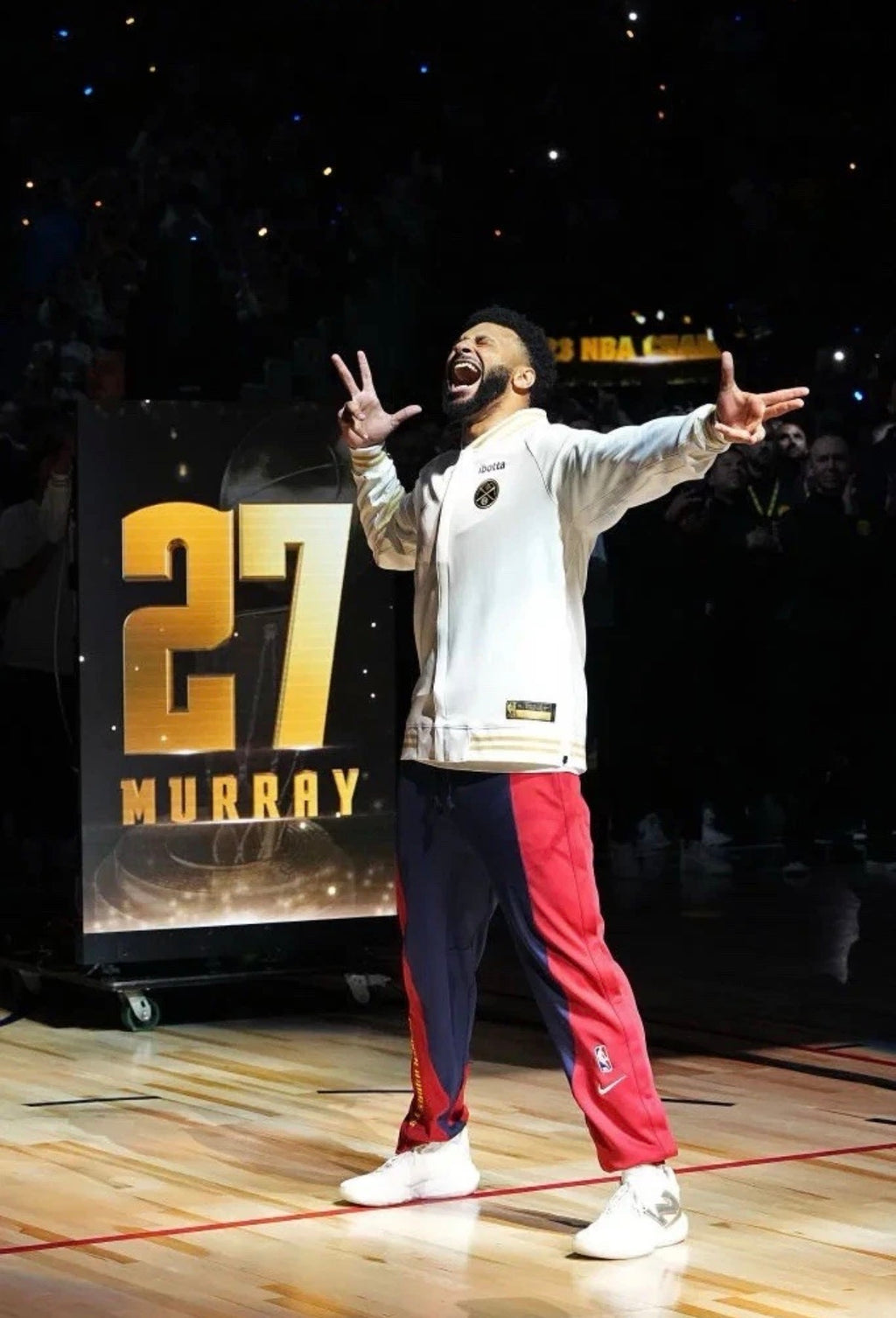Authentic Denver Nuggets 2022-23 Nike NBA Champions Dri-Fit Full-Zip Jacket - M