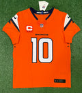 Bo Nix Denver Broncos Jersey #10 Nike Vapor Fuse Elite Orange Size 40 (M) NFL