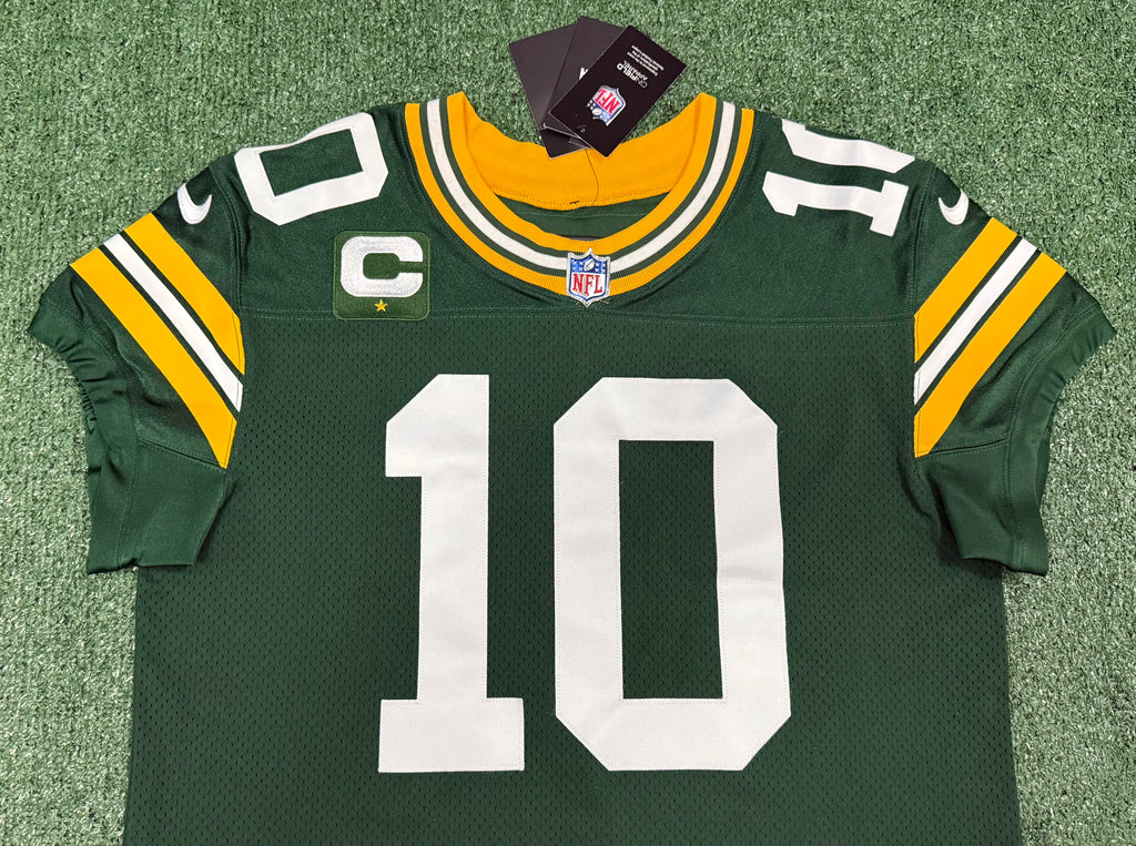 Jordan Love Green Bay Packers Jersey #10 Nike Vapor Elite Green Size 44 (Large) NFL