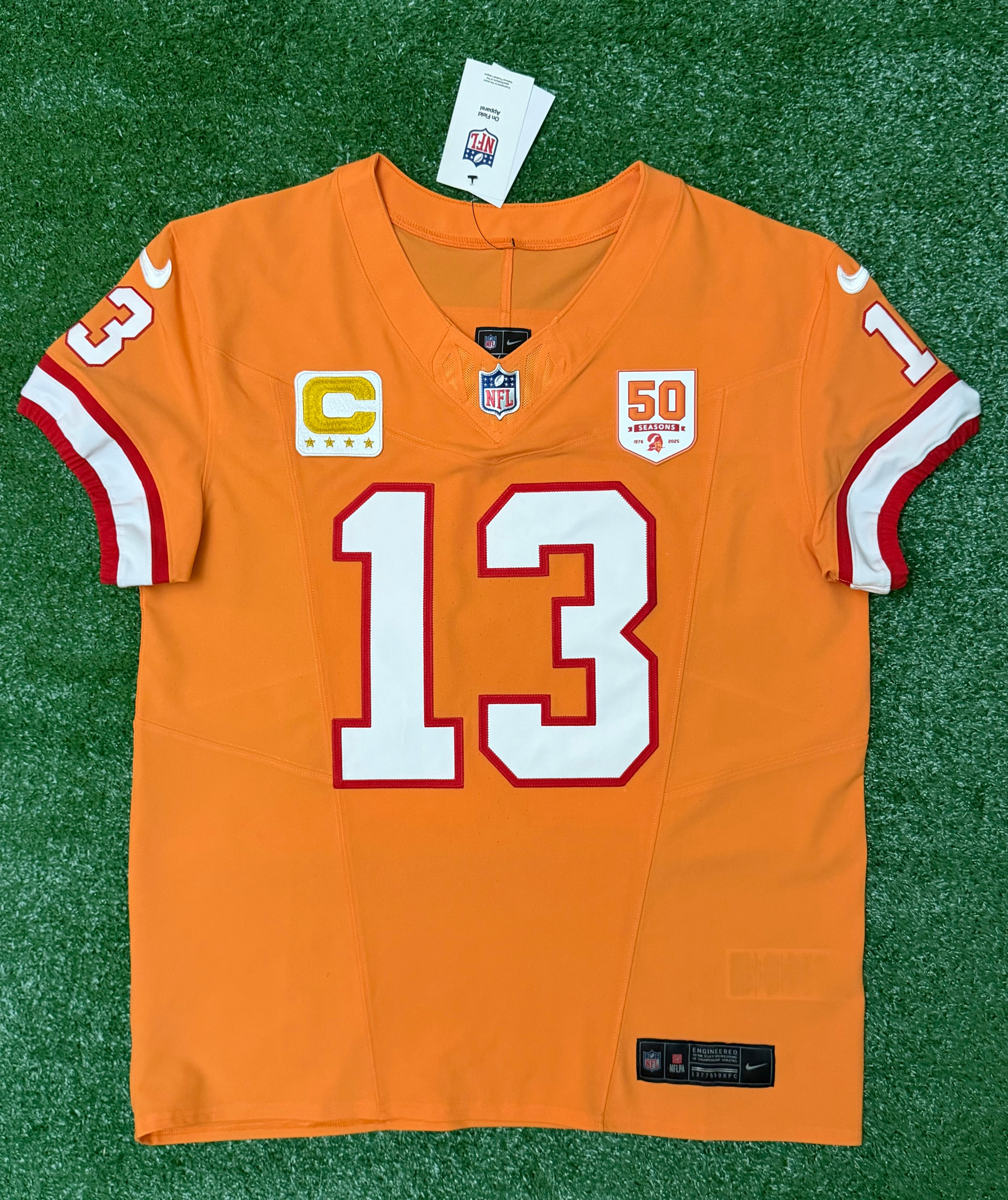 Mike Evans Tampa Bay Buccaneers Jersey #13 Nike Vapor FUSE Elite Orange Creamsicle Size 44 (Large) NFL