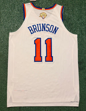 Jalen Brunson New York Knicks Jersey #11 Nike ADV Authentic White Size 48 (L) NBA