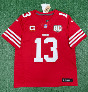 Brock Purdy San Francisco 49ers Jersey #13 Nike Vapor Fuse Limited Stitched Red Size (XL) NFL