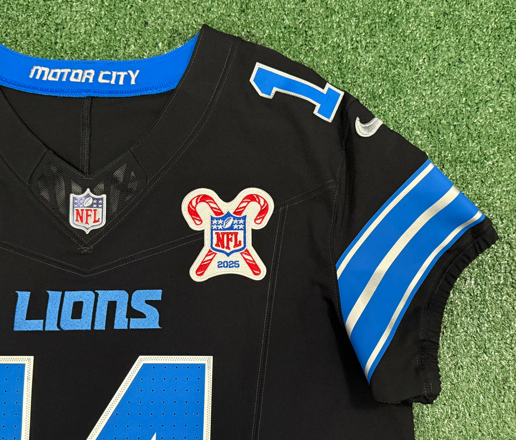 Amon Ra St Brown Detroit Lions Jersey #14 Nike Vapor FUSE Elite Black Size 44 (Large) NFL