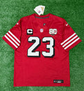 Christian McCaffrey San Francisco 49ers Jersey #23 Nike Vapor Fuse Limited Stitched Red Size (Large) NFL