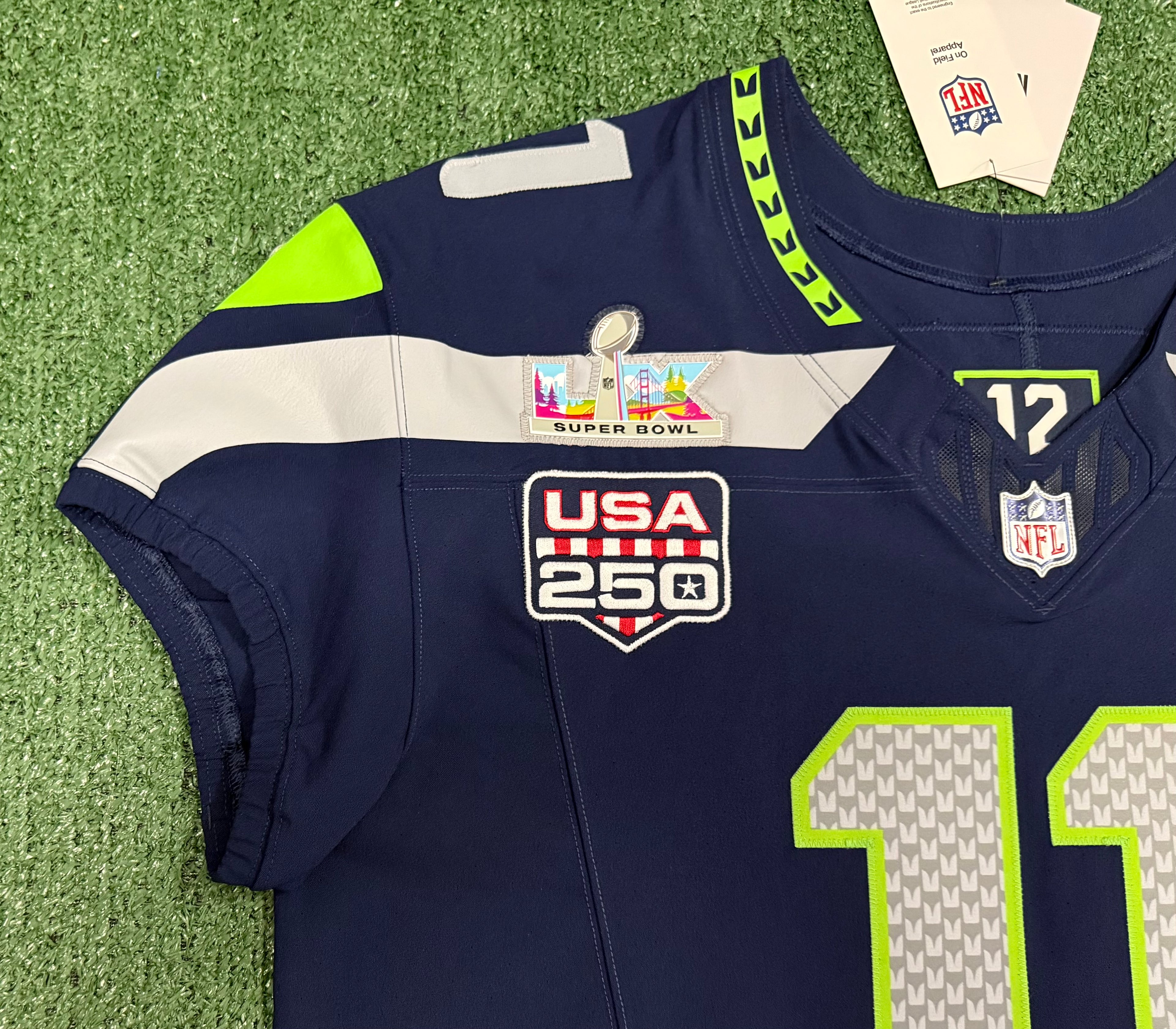 Jaxon Smith-Njigba Seattle Seahawks Jersey #11 Nike Vapor FUSE Elite Navy Size 48 (XL) NFL