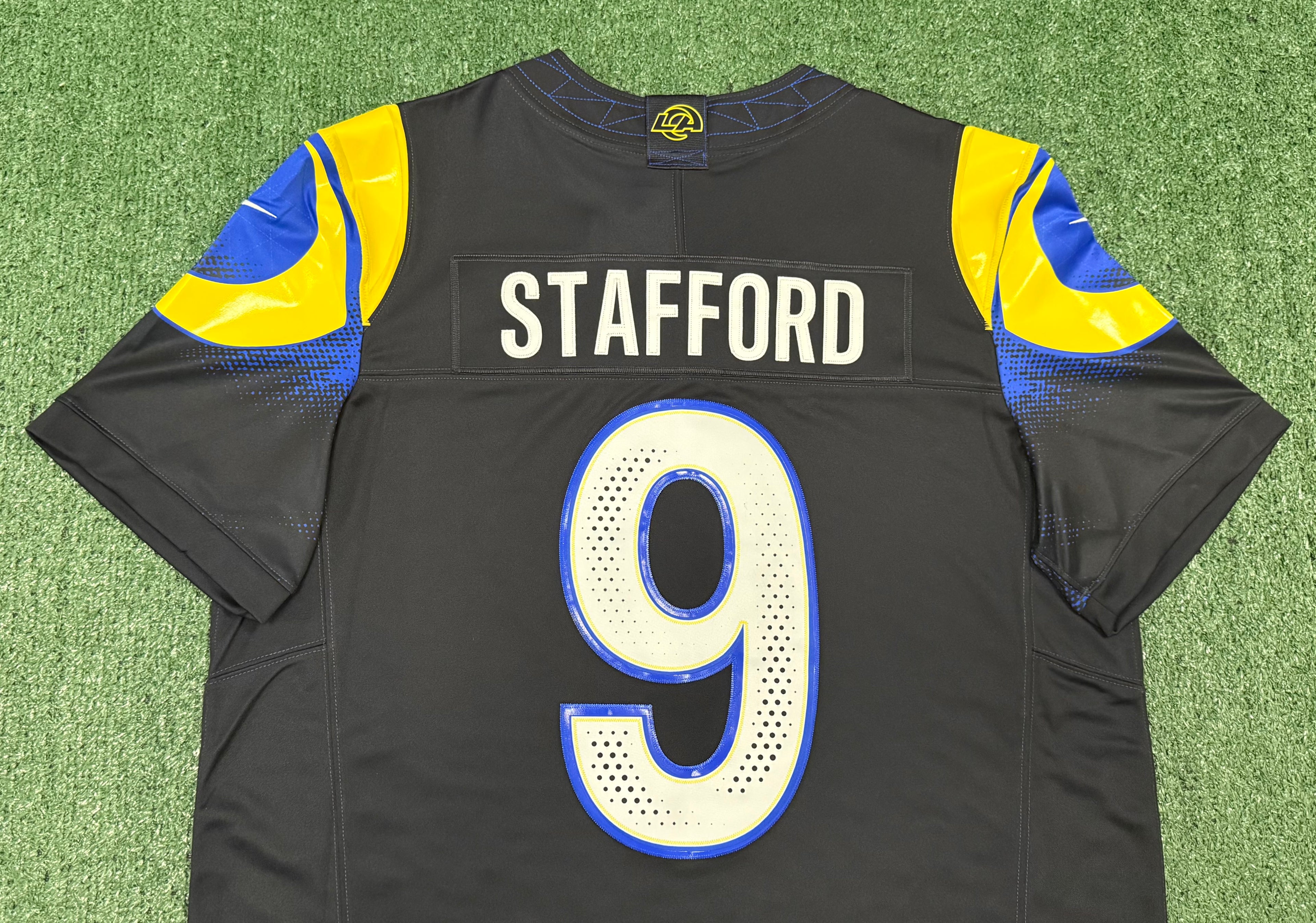 Matthew Stafford Los Angeles Rams Jersey #9 Nike FUSE Rivalry Black Size (XL) NFL