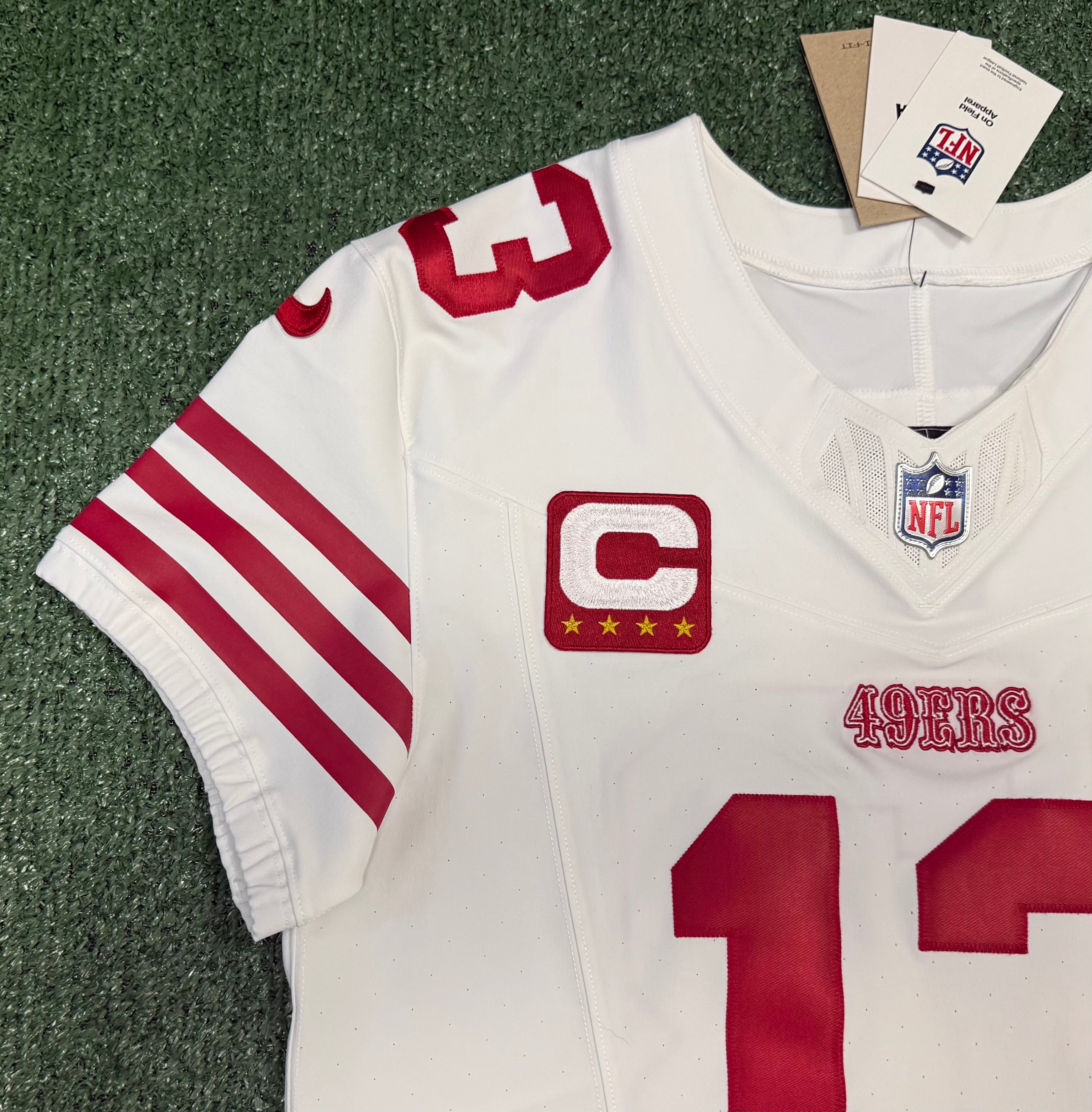 Brock Purdy San Francisco 49ers Jersey #13 Nike Vapor FUSE Elite White Size 40 (Medium) NFL