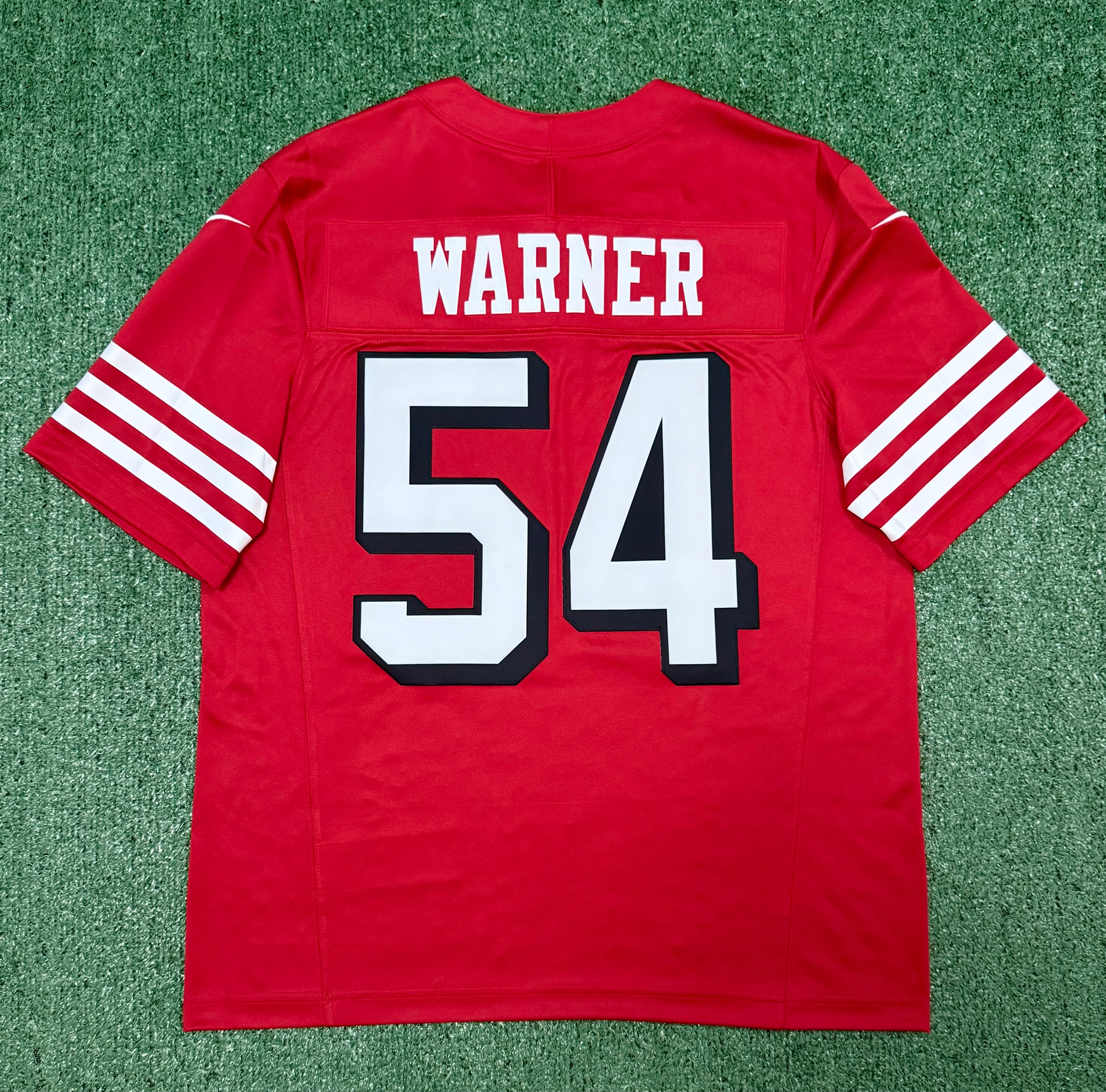 Fred Warner San Francisco 49ers Jersey #54 Nike Vapor Fuse Limited Stitched Red Size (Large) NFL