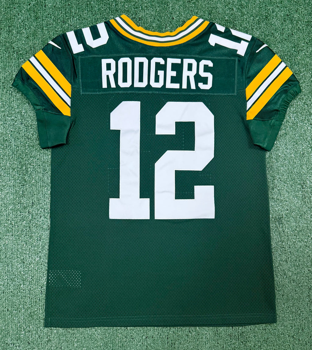 Aaron Rodgers Green Bay Packers Jersey #12 Nike Vapor Elite Green Size 40 (Medium) NFL