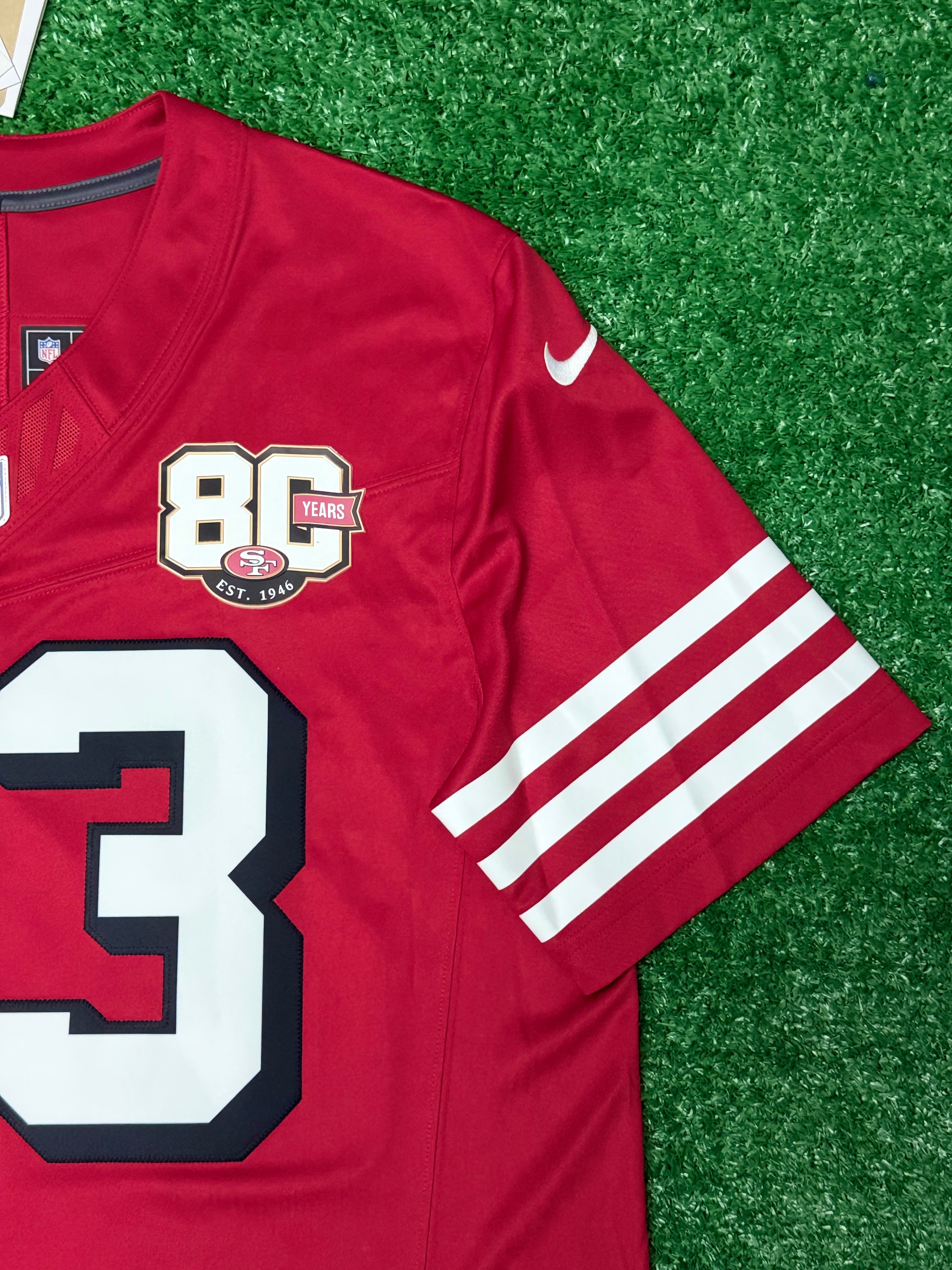 Christian McCaffrey San Francisco 49ers Jersey #23 Nike Vapor Fuse Limited Stitched Red Size (Large) NFL