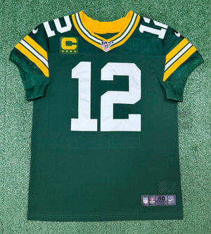 Aaron Rodgers Green Bay Packers Jersey #12 Nike Vapor Elite Green Size 40 (Medium) NFL