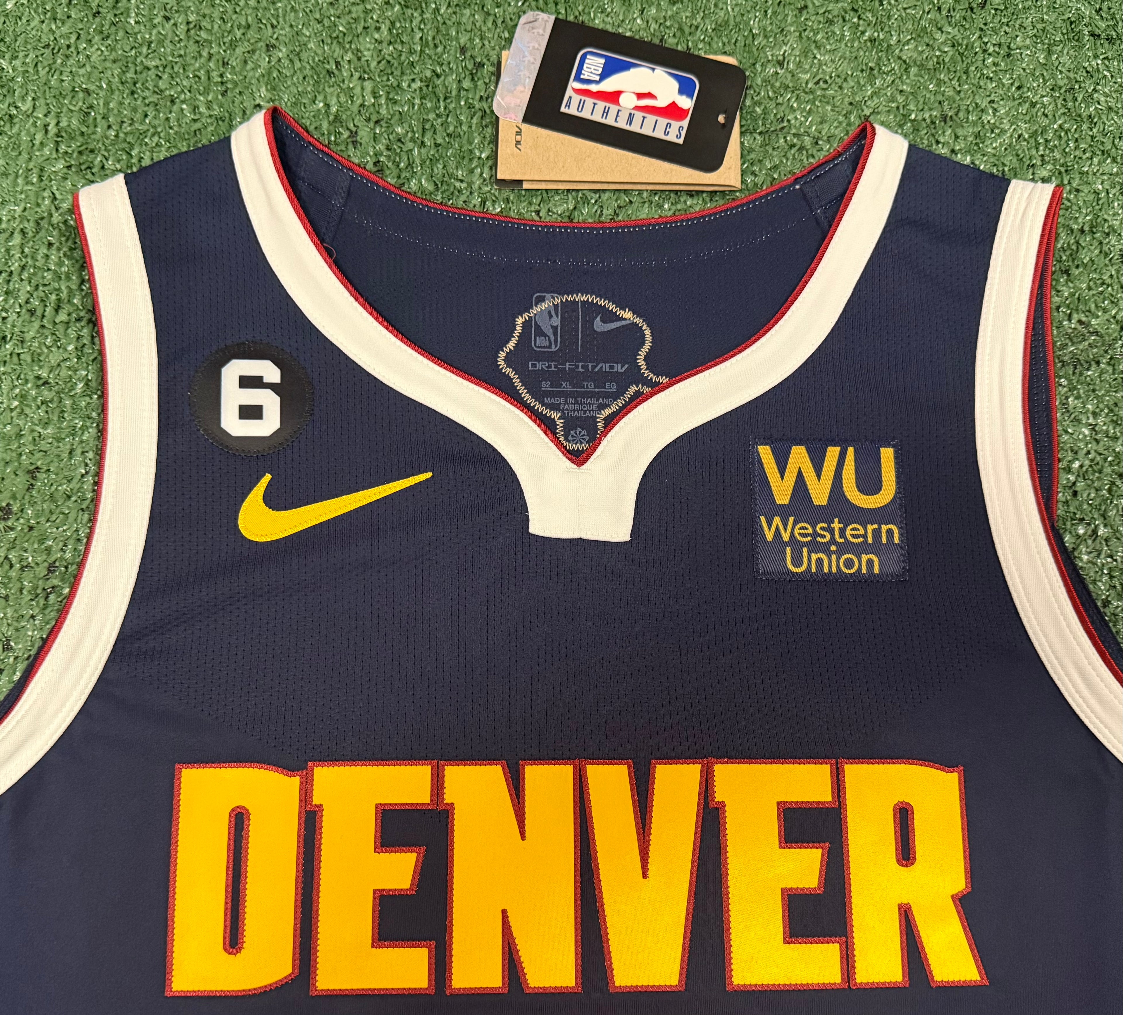 Nikola Jokic Denver Nuggets Jersey #15 Nike ADV Authentic Navy Size 52 (XL) NBA