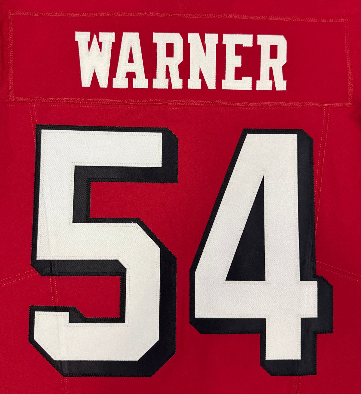 Fred Warner San Francisco 49ers Jersey #54 Nike Vapor FUSE Elite Red Size 40 (Medium) NFL