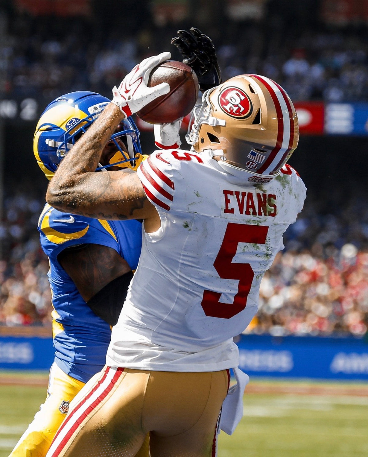 Mike Evans San Francisco 49ers Jersey #5 Nike Vapor FUSE Elite White Size 44 (Large) NFL