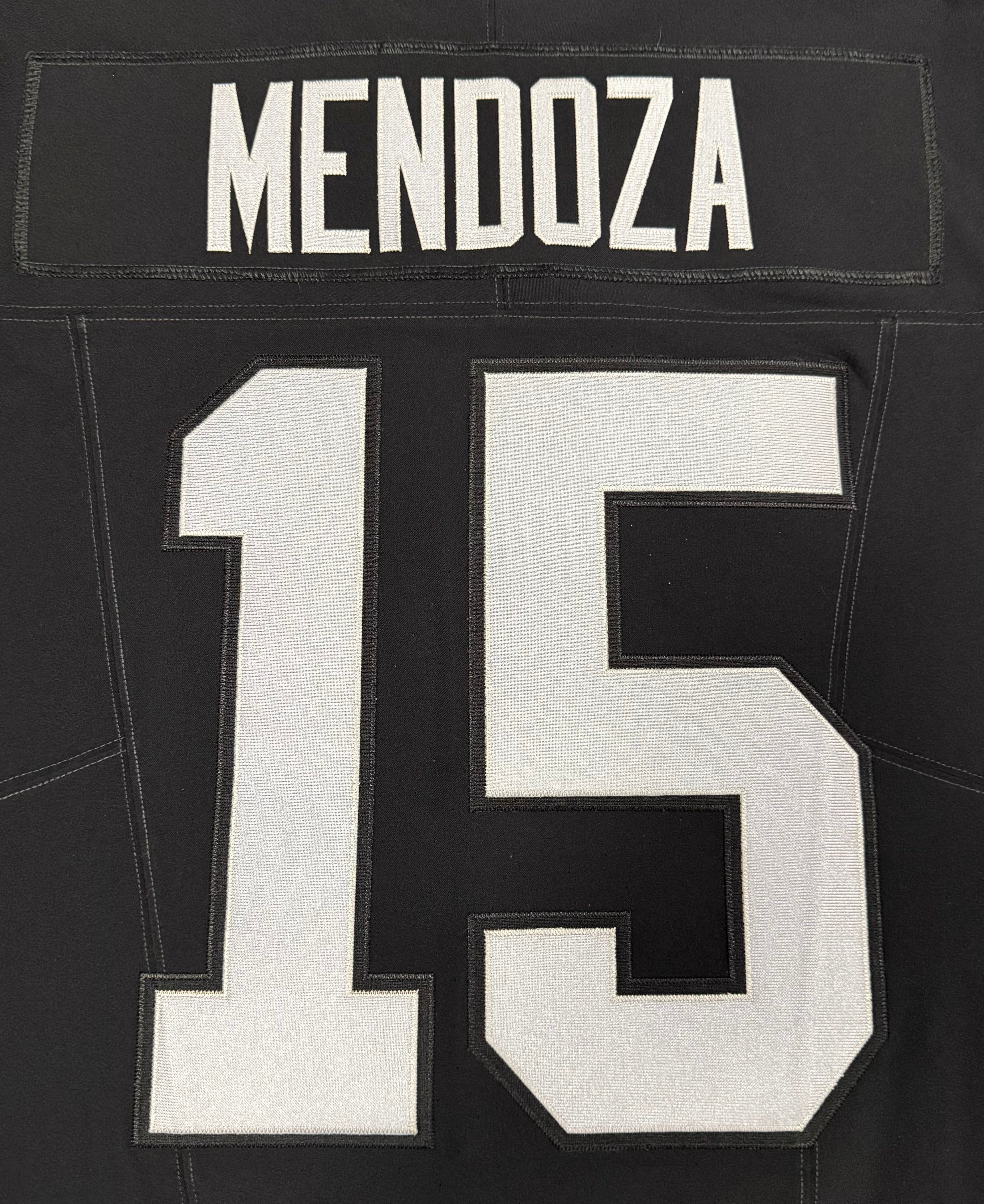 Fernando Mendoza Las Vegas Raiders Jersey #15 Nike Vapor Fuse Elite Black Size 44 (L) NFL