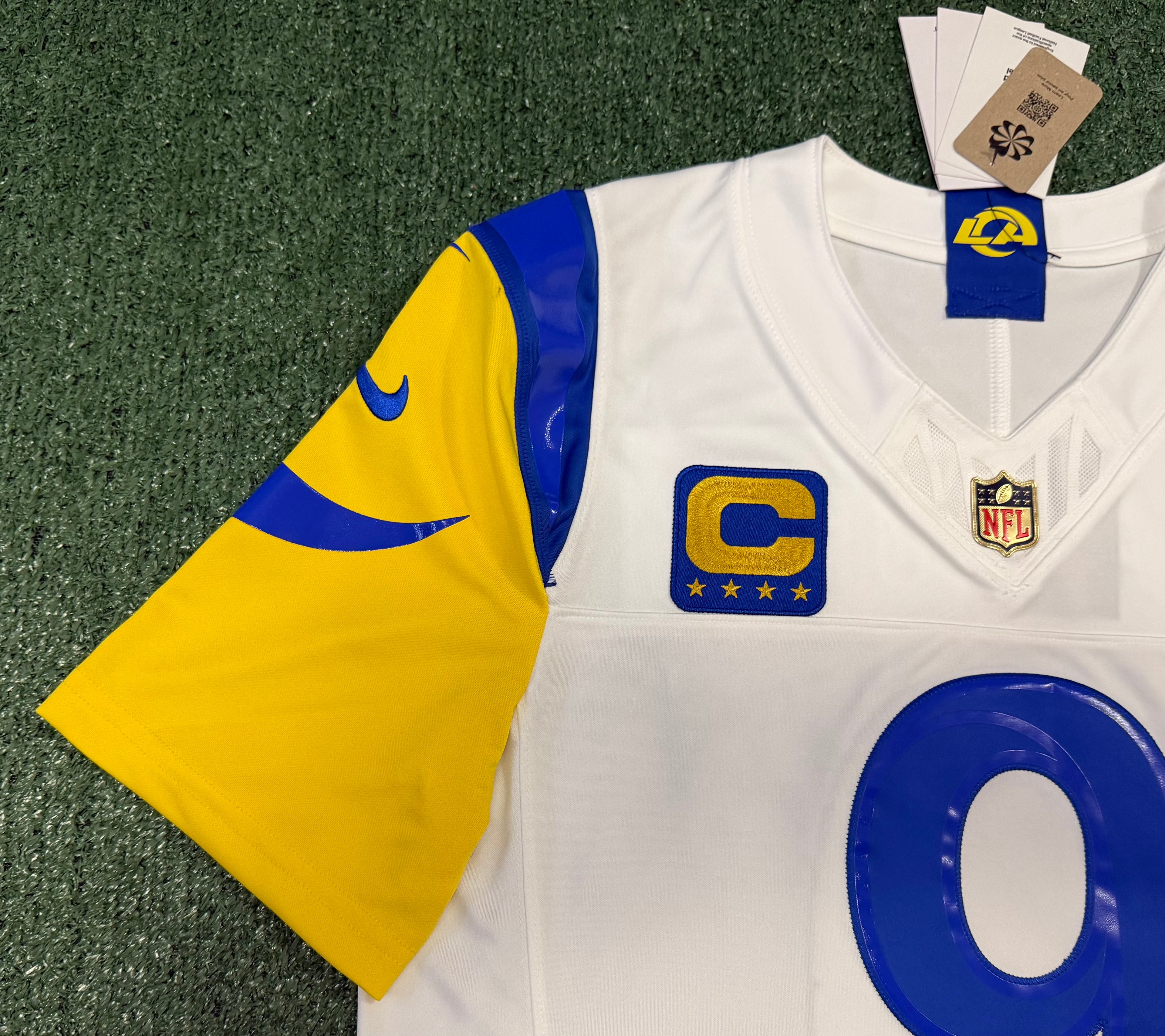 Matthew Stafford Los Angeles Rams Jersey #9 Nike Vapor Fuse Limited Stitched White Size (Medium) NFL