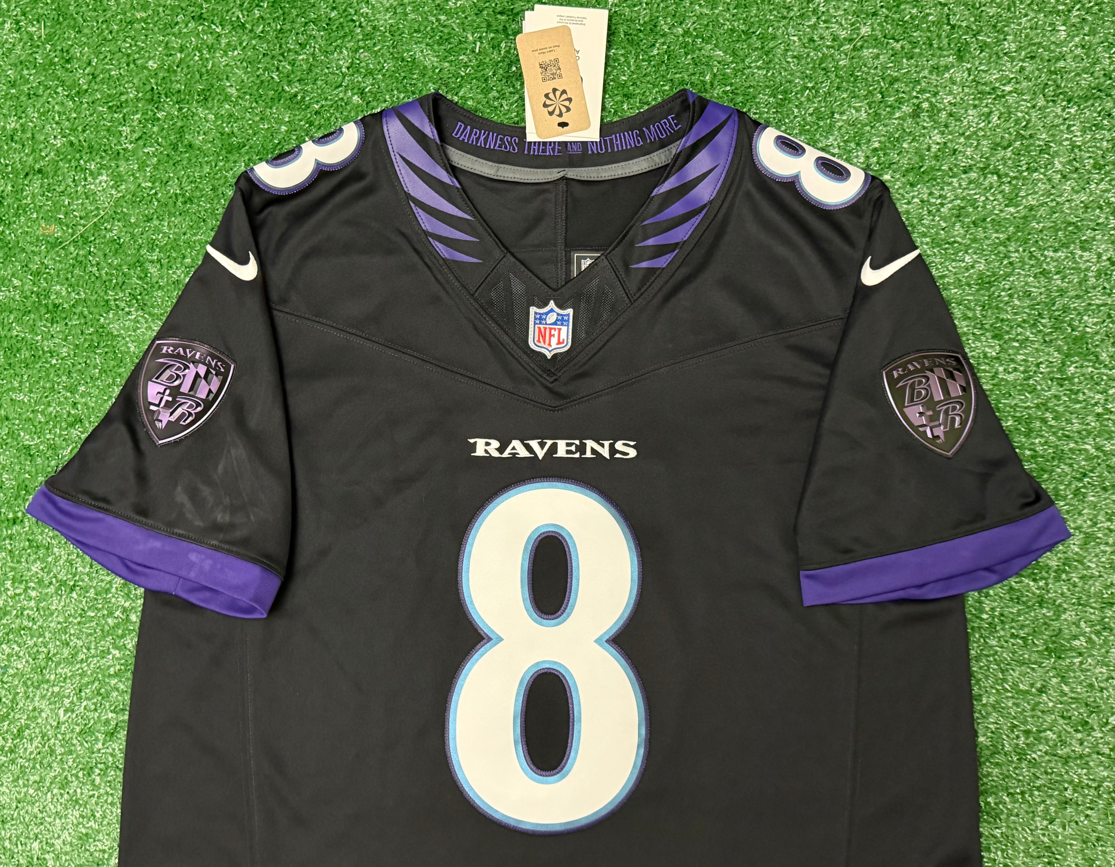 Lamar Jackson Baltimore Ravens Jersey #8 Nike Vapor FUSE Limited Black Size (Large) NFL