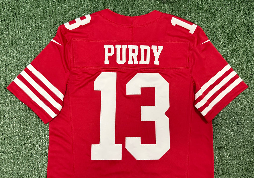 Brock Purdy San Francisco 49ers Jersey #13 Nike Vapor Fuse Limited Stitched Red Size (Medium) NFL