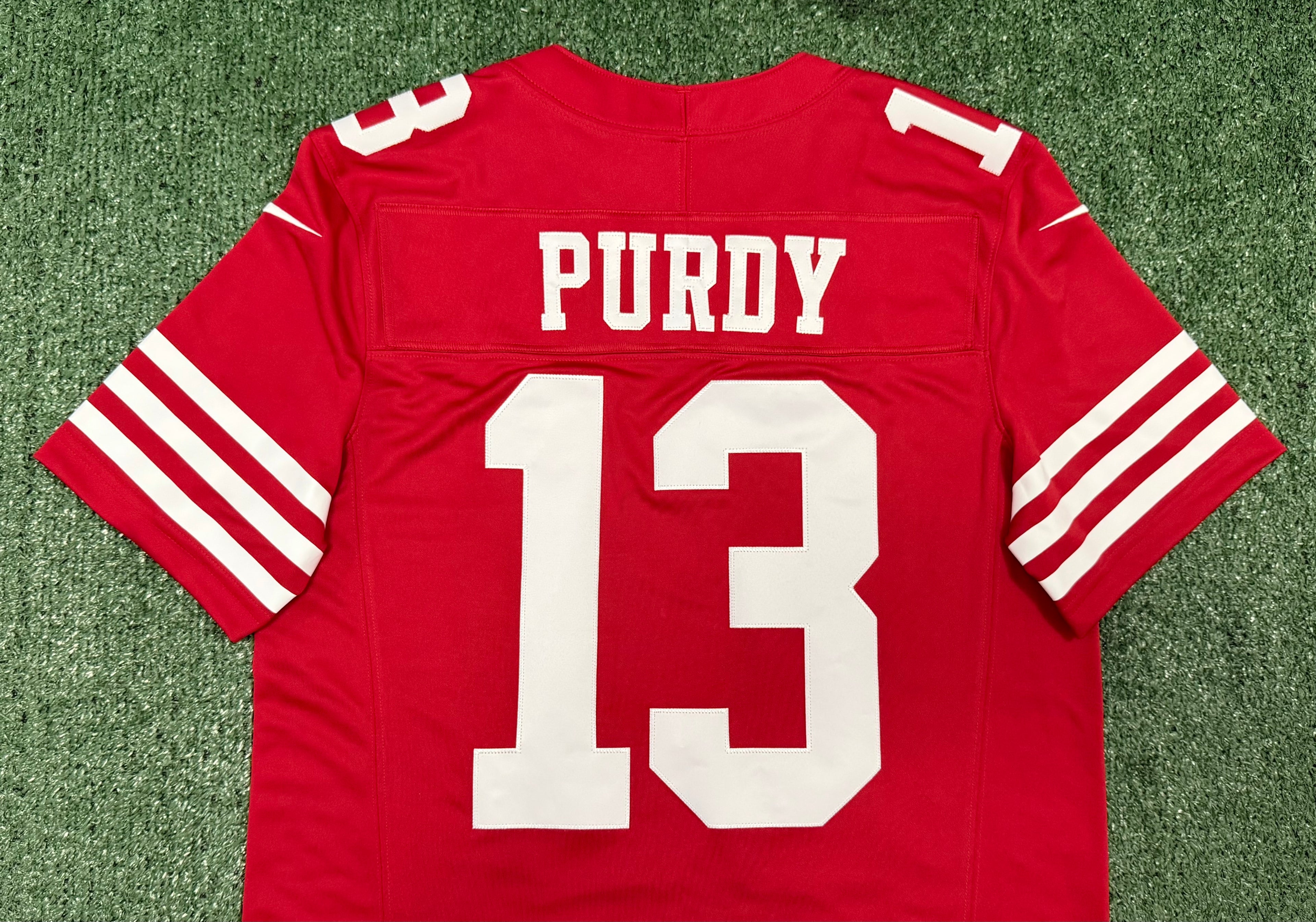 Brock Purdy San Francisco 49ers Jersey #13 Nike Vapor Fuse Limited Stitched Red Size (Medium) NFL