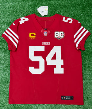 Fred Warner San Francisco 49ers Jersey #54 Nike Vapor FUSE Elite Red Size 48 (XL) NFL