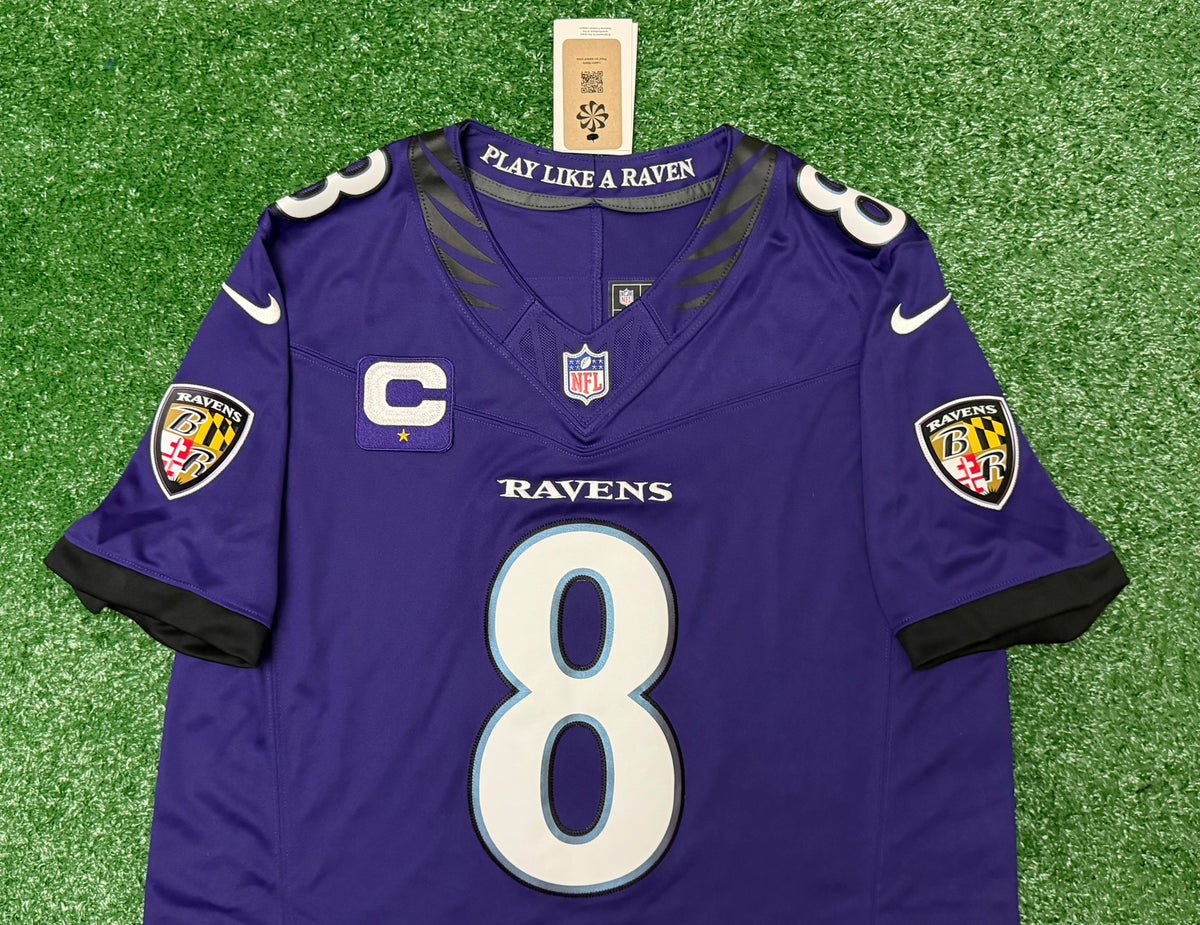 Lamar Jackson Baltimore Ravens Jersey #8 Nike Vapor FUSE Limited Purple Size (Large) NFL
