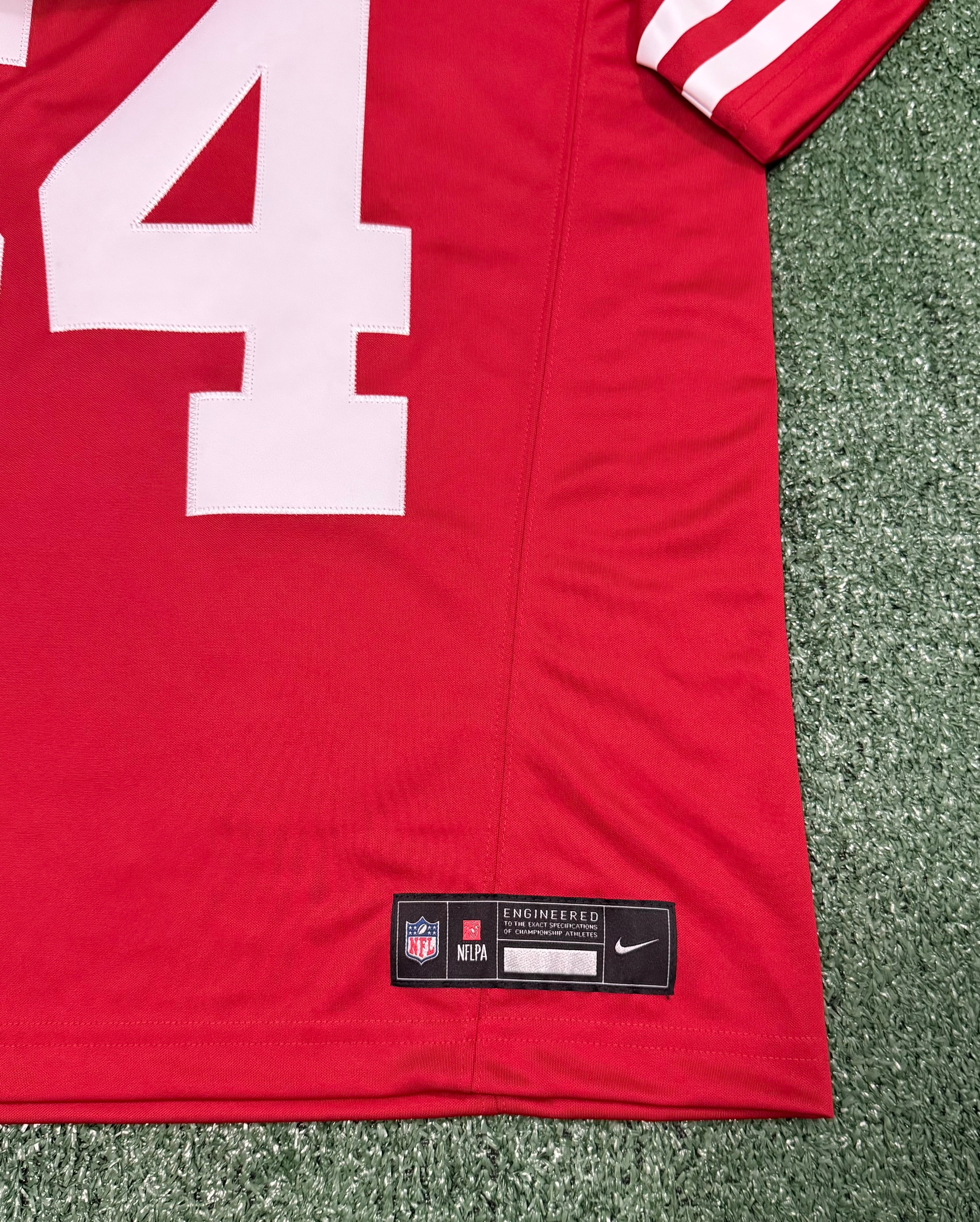 Fred Warner San Francisco 49ers Jersey #54 Nike Vapor Fuse Limited Stitched Red Size (Large) NFL
