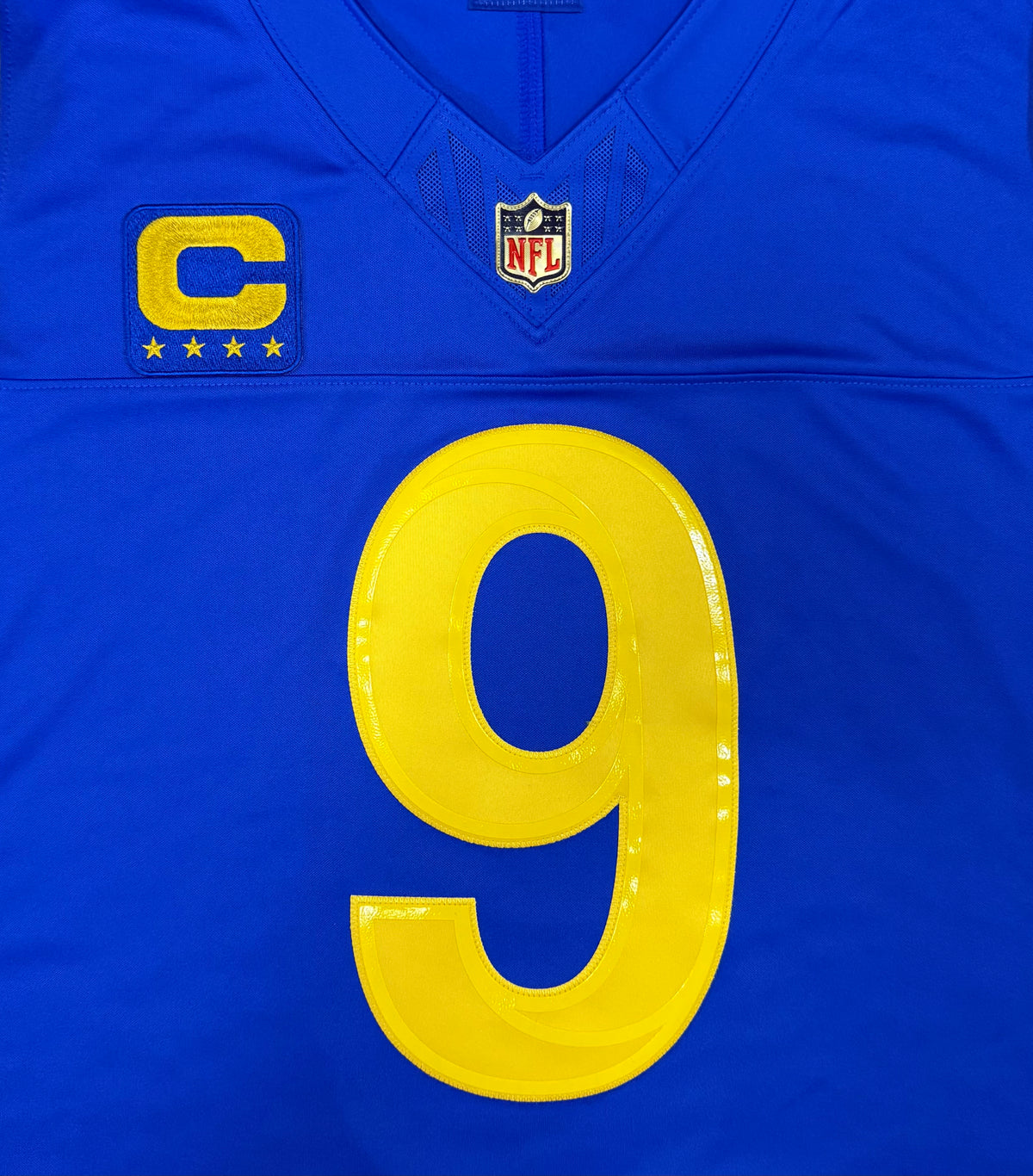 Matthew Stafford Los Angeles Rams Jersey #9 Nike Vapor Fuse Limited Stitched Blue Size (XL) NFL